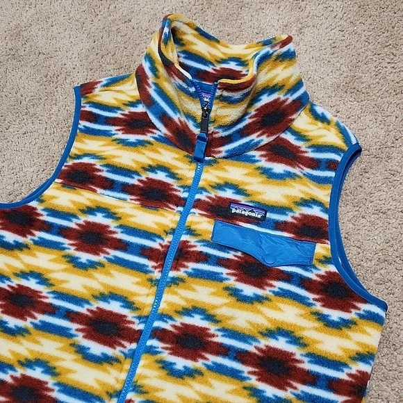 Patagonia Synchilla Aztec Fleece Vest Jacket Wild Desert Prarie Gold Women's M - Picture 3 of 11
